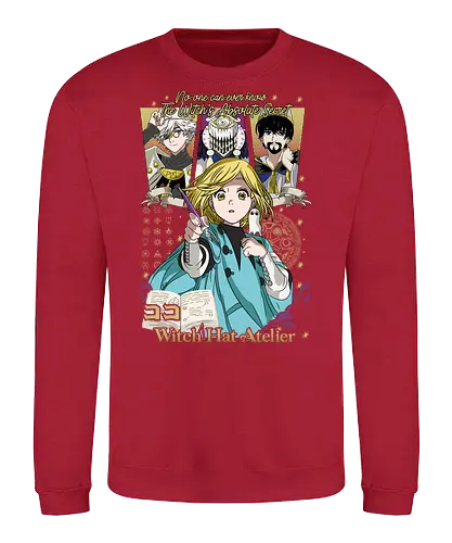 Witch Apprentice Magic - Coco manga, witch apprentice, magic fantasy anime, Qifrey sensei, anime spellbook, occult symbols art, fantasy witch art, anime merchandise - Sweatshirt