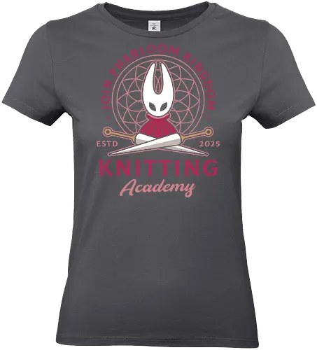Pharloom Knitting Emblem - Bug Knight, the knight, hollow, indie game, shade, gamer, gaming, video game, lost fleas, silk, song, pale king, grub, sherma - Standard T-Shirt (Women)