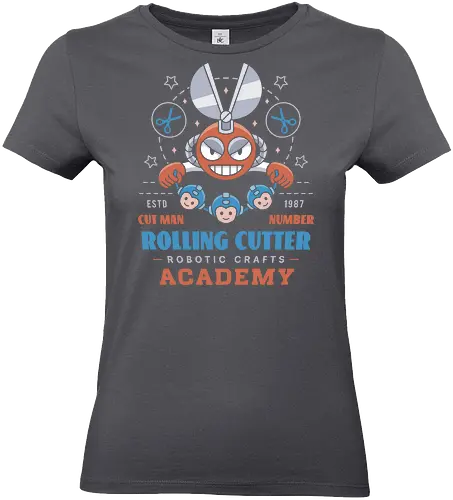 Rolling Cutter Academy - Gaming, megaman, cut man, dead rising, robot, tron bonne, dr wily, servbot, video game, gaming, gamer, survival horror, biohazard, arcade, nostalgia - Standard T-Shirt (Women)