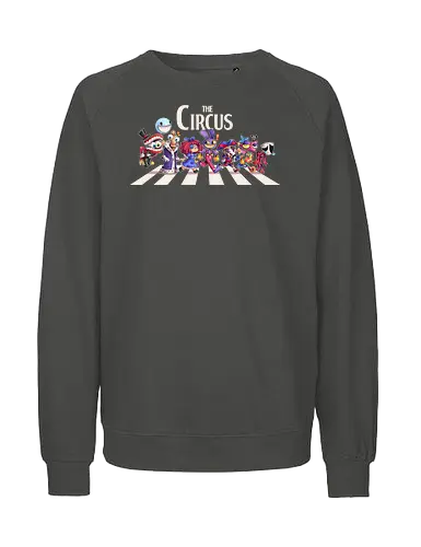 The Circus - cute, circus, digital circus, digital, abbey road, parody, beatles, rock, pomni, caine, jax, gangle, mask, kaufmo - Fairtrade Sweatshirt