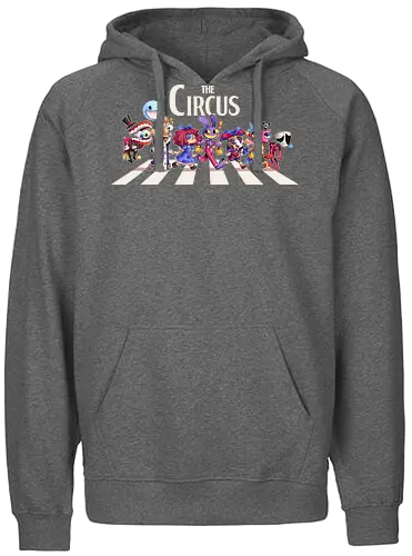 The Circus - cute, circus, digital circus, digital, abbey road, parody, beatles, rock, pomni, caine, jax, gangle, mask, kaufmo - Fairtrade Hoodie