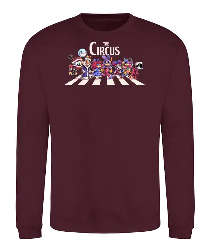 The Circus - cute, circus, digital circus, digital, abbey road, parody, beatles, rock, pomni, caine, jax, gangle, mask, kaufmo - Sweatshirt