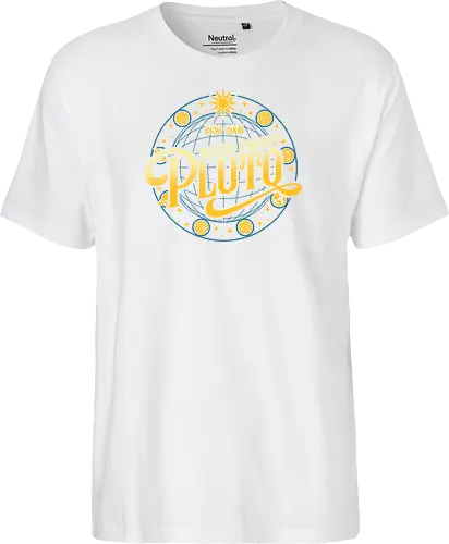 Never forget vintage - pluto, solar system, moon, planets, sun, retro, vintage, funny - Fairtrade T-Shirt