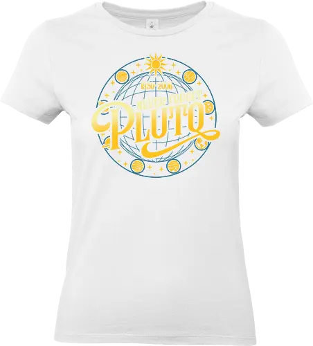 Never forget vintage - pluto, solar system, moon, planets, sun, retro, vintage, funny - Standard T-Shirt (Women)