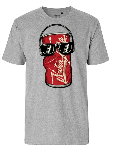 Dancing Atomic Can - video game, 80s, 90s, atomic, brotherhood, cola, dancing, gamer, gaming, ghoul, post apocalyptic, rpg, soda, survivor, atom punk - Fairtrade T-Shirt