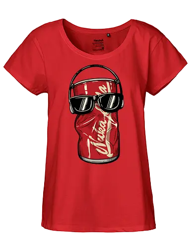 Dancing Atomic Can - video game, 80s, 90s, atomic, brotherhood, cola, dancing, gamer, gaming, ghoul, post apocalyptic, rpg, soda, survivor, atom punk - Fairtrade Girl Shirt