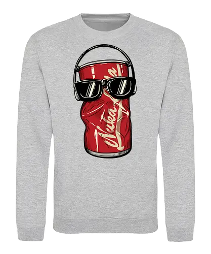 Dancing Atomic Can - video game, 80s, 90s, atomic, brotherhood, cola, dancing, gamer, gaming, ghoul, post apocalyptic, rpg, soda, survivor, atom punk - Sweatshirt