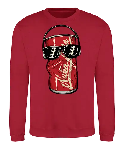 Dancing Atomic Can - video game, 80s, 90s, atomic, brotherhood, cola, dancing, gamer, gaming, ghoul, post apocalyptic, rpg, soda, survivor, atom punk - Sweatshirt