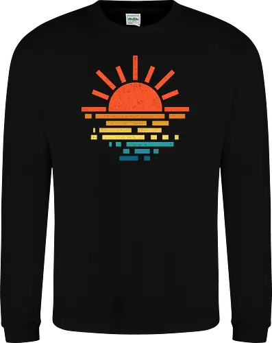 Simply Summer - summer, abstract, beach, geometric, minimalist, ocean, sea, summertime, sun, sunset, swim, swimming, travel, vacation, water - Sweatshirt