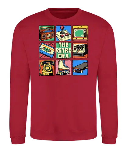 The Retro Era - retro, 70s, 80s, 90s, boombox, cassette tape, childhood, classic, eras tour, im this old, music, nostalgia, retro gaming, the retro era, vintage - Sweatshirt