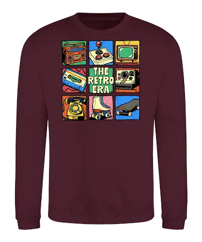 The Retro Era - retro, 70s, 80s, 90s, boombox, cassette tape, childhood, classic, eras tour, im this old, music, nostalgia, retro gaming, the retro era, vintage - Sweatshirt