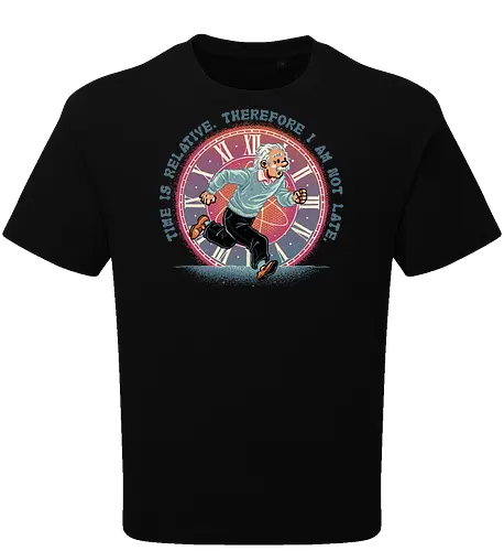The Relativity of Time - Physicist, scientist, science, time, movie, mash up, adventure, funny, cute - Oversize T-Shirt