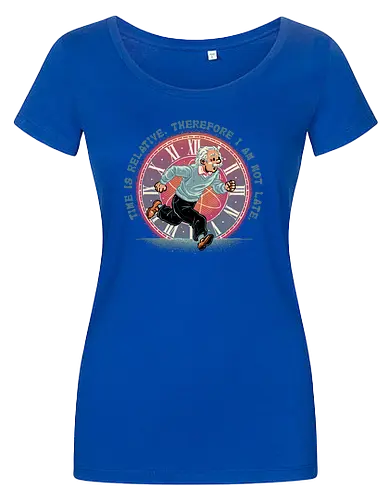 The Relativity of Time - Physicist, scientist, science, time, movie, mash up, adventure, funny, cute - Women T-Shirt