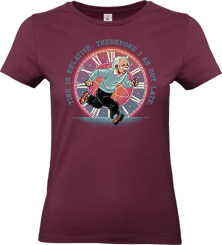 The Relativity of Time - Physicist, scientist, science, time, movie, mash up, adventure, funny, cute - Standard T-Shirt (Women)