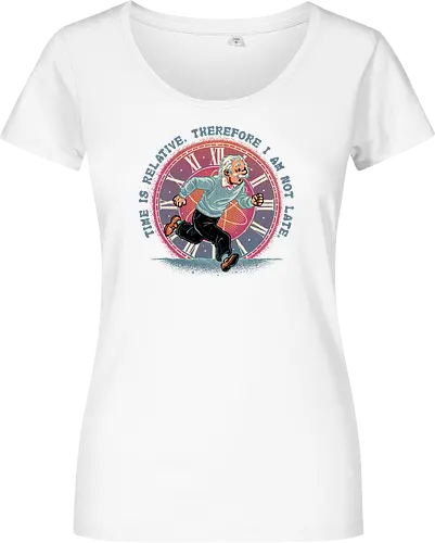 The Relativity of Time - Physicist, scientist, science, time, movie, mash up, adventure, funny, cute - Women T-Shirt