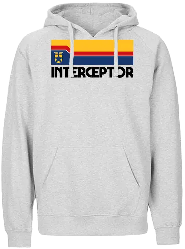 Interceptor - 80s movies, 70s, 80s, action movies, car, cult film, cult movies, dystopian, gasoline, muscle cars, pop art, retro, road, sci fi, v8 engine - Fairtrade Hoodie