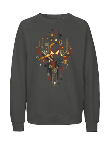 Graphic spider - spidey, Superhero, super hero, geometric, scifi, movie, pop culture, comics - Fairtrade Sweatshirt