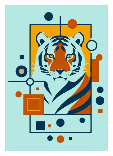 Graphic tiger