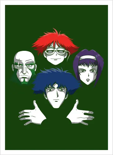 Space Cowboys Quartet - Anime Rock Mashup Art