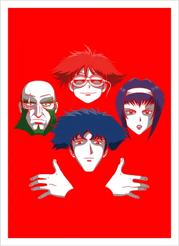 Space Cowboys Quartet - Anime Rock Mashup Art