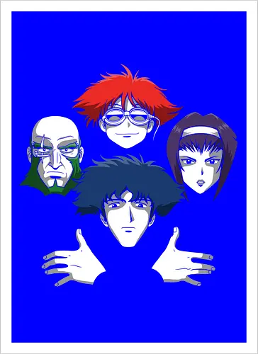 Space Cowboys Quartet - Anime Rock Mashup Art
