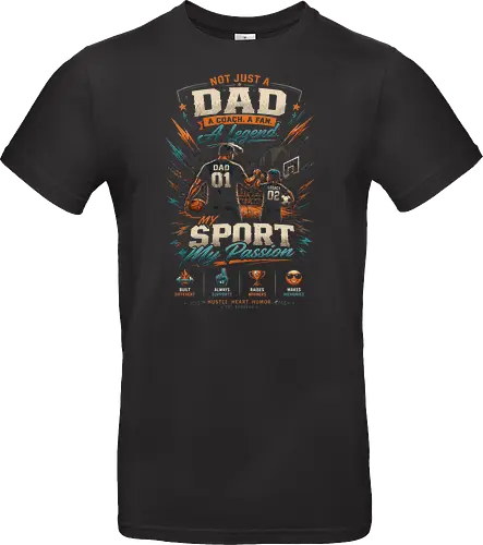 Dad and Child Playing Basketball