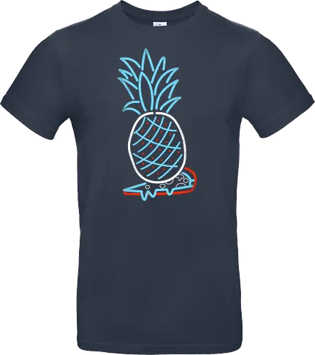 Pineapple on Pizza - Pineapple on Pizza, pizza, foodie, minimal, funny, neon sign, 80s, retro - Standard T-Shirt