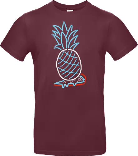 Pineapple on Pizza - Pineapple on Pizza, pizza, foodie, minimal, funny, neon sign, 80s, retro - Standard T-Shirt