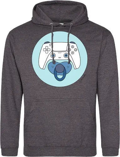 Cuteroller blau - Caricatura, Ruth Hebler, Controller, Baby, Schnuller, Gaming - Standard Hoodie