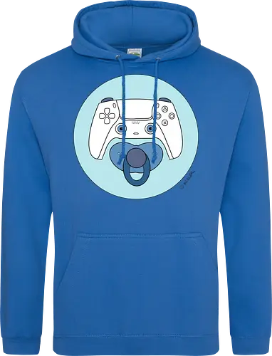 Cuteroller blau - Caricatura, Ruth Hebler, Controller, Baby, Schnuller, Gaming - Standard Hoodie