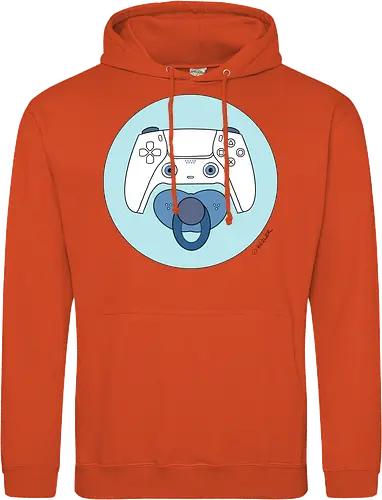 Cuteroller blau - Caricatura, Ruth Hebler, Controller, Baby, Schnuller, Gaming - Standard Hoodie