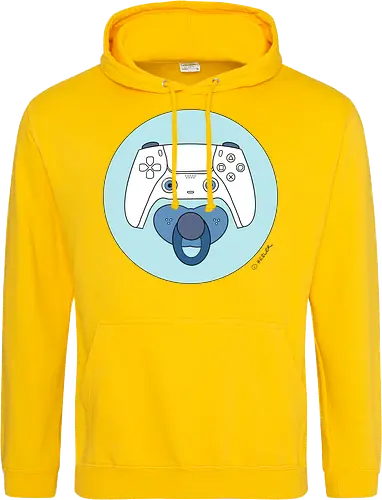 Cuteroller blau - Caricatura, Ruth Hebler, Controller, Baby, Schnuller, Gaming - Standard Hoodie