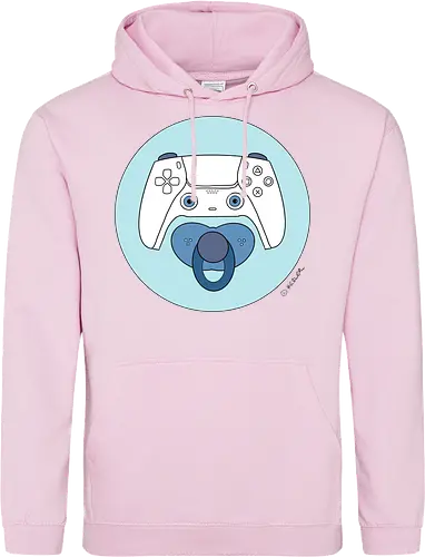 Cuteroller blau - Caricatura, Ruth Hebler, Controller, Baby, Schnuller, Gaming - Standard Hoodie