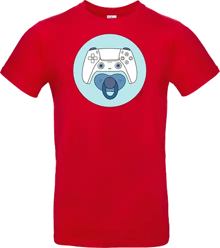 Cuteroller blau - Caricatura, Ruth Hebler, Controller, Baby, Schnuller, Gaming - Standard T-Shirt