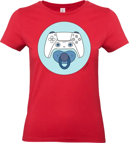 Cuteroller blau - Caricatura, Ruth Hebler, Controller, Baby, Schnuller, Gaming - Standard T-Shirt (Women)