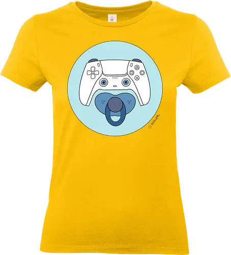 Cuteroller blau - Caricatura, Ruth Hebler, Controller, Baby, Schnuller, Gaming - Standard T-Shirt (Women)