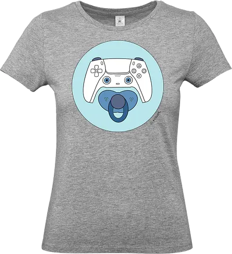 Cuteroller blau - Caricatura, Ruth Hebler, Controller, Baby, Schnuller, Gaming - Standard T-Shirt (Women)