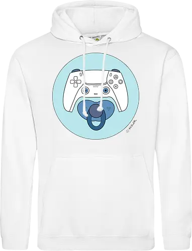 Cuteroller blau - Caricatura, Ruth Hebler, Controller, Baby, Schnuller, Gaming - Standard Hoodie
