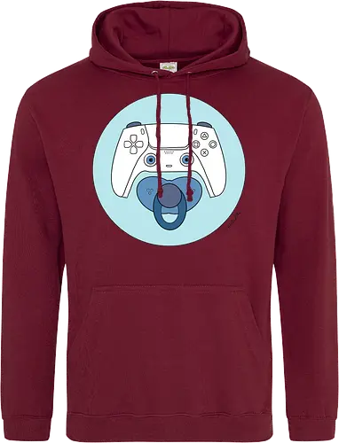 Cuteroller blau - Caricatura, Ruth Hebler, Controller, Baby, Schnuller, Gaming - Standard Hoodie