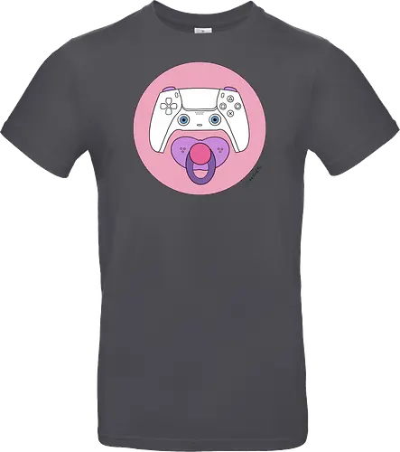Cuteroller rosa - Caricatura, Ruth Hebler, Controller, Baby, Schnuller, Gaming - Standard T-Shirt
