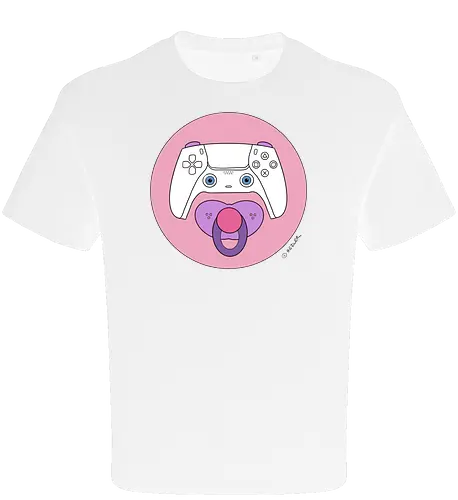 Cuteroller rosa - Caricatura, Ruth Hebler, Controller, Baby, Schnuller, Gaming - Oversize T-Shirt