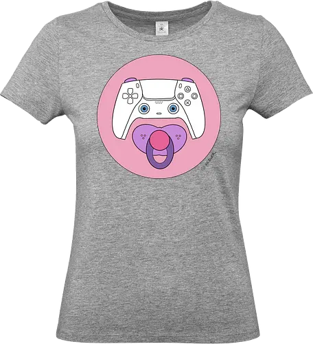 Cuteroller rosa - Caricatura, Ruth Hebler, Controller, Baby, Schnuller, Gaming - Standard T-Shirt (Women)