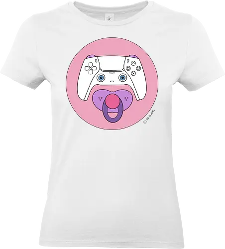 Cuteroller rosa - Caricatura, Ruth Hebler, Controller, Baby, Schnuller, Gaming - Standard T-Shirt (Women)