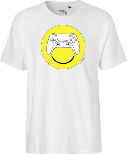 Cuteroller Smiley - Caricatura, Ruth Hebler, Controller, Smiley, Gaming - Fairtrade T-Shirt