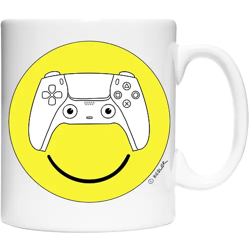 Cuteroller Smiley - Caricatura, Ruth Hebler, Controller, Smiley, Gaming - Cup