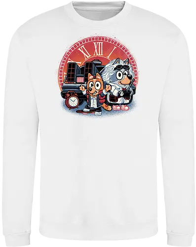 Bark in Time we go - TV series, animation, puppy, cute, funny, mash up, movie, retro, time travel, space, science fiction - Sweatshirt