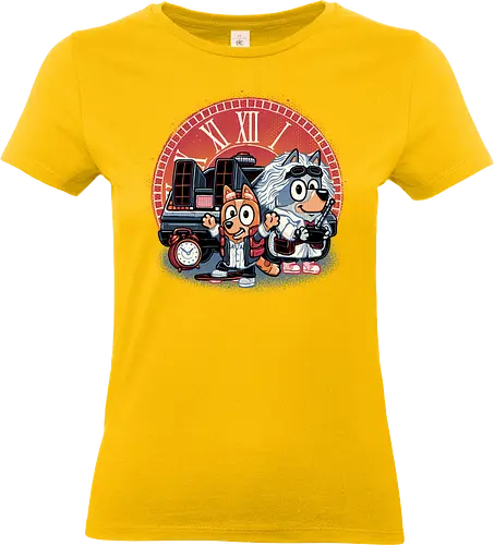Bark in Time we go - TV series, animation, puppy, cute, funny, mash up, movie, retro, time travel, space, science fiction - Standard T-Shirt (Women)