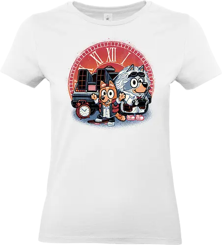 Bark in Time we go - TV series, animation, puppy, cute, funny, mash up, movie, retro, time travel, space, science fiction - Standard T-Shirt (Women)