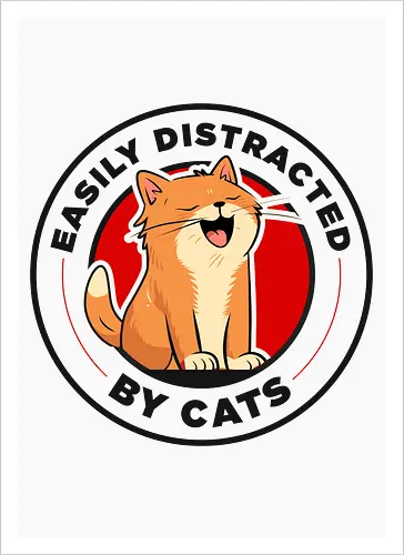 Katzen Lenken Mich Leicht Ab Lustiges Katzenliebhaber Design 
