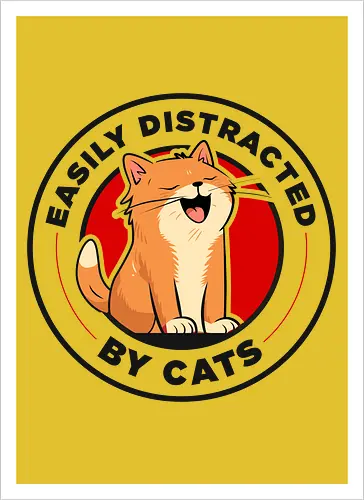 Katzen Lenken Mich Leicht Ab Lustiges Katzenliebhaber Design 